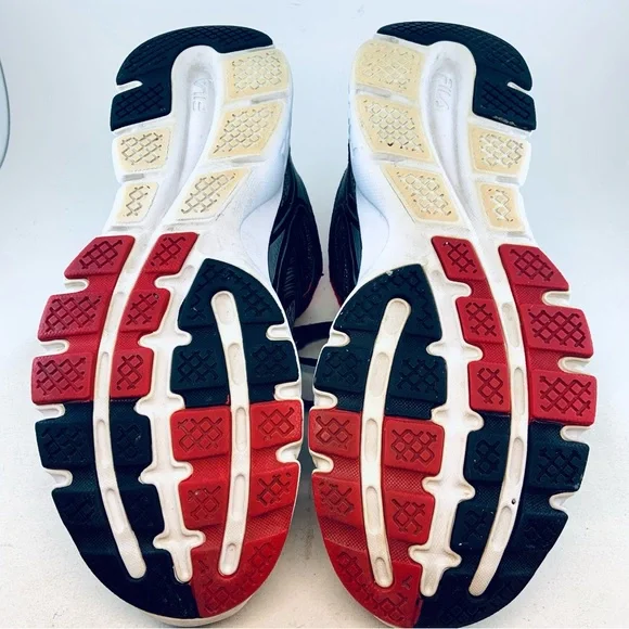 Fila Men's Memory Maranello 3 Leather Mesh Black Red Silver Athletic Sneakers 11 - Picture 9 of 11